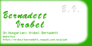 bernadett vrobel business card